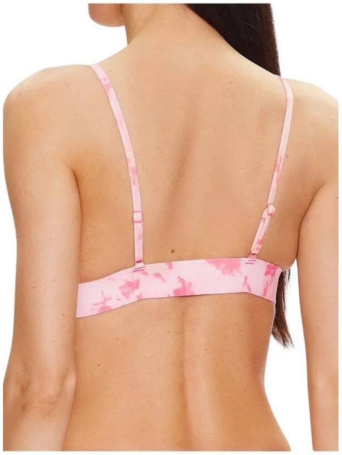 Calvin Klein Dames/Dames Tie Dye Bikini Top (Roze)