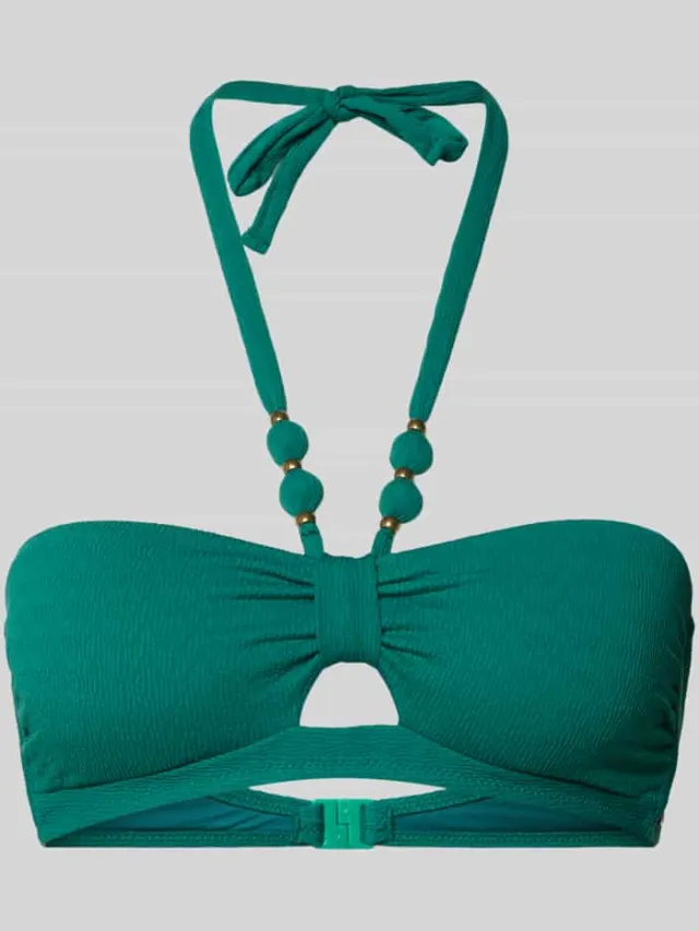 banana moon Bikinitop met sierstenen Model 'Keneto' Groen