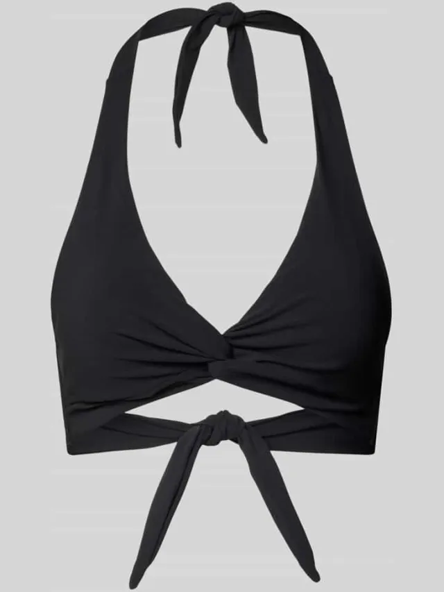 Barts Bikinitop met labeldetail model 'SOLID' Zwart