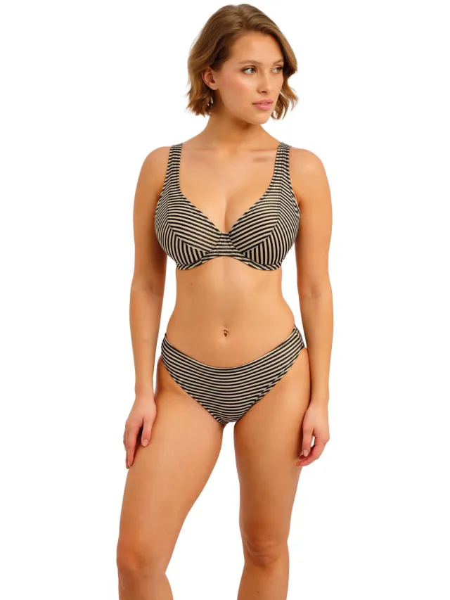 Freya bikinibroekje Arizona Wave met lurex zwart/beige