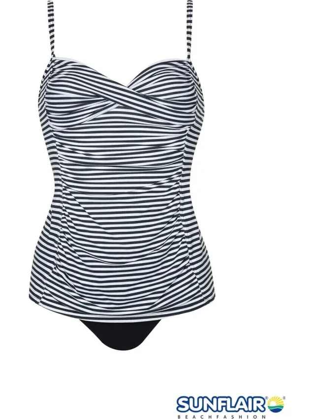 Sunflair Tankini - Zwart/Wit gestreept