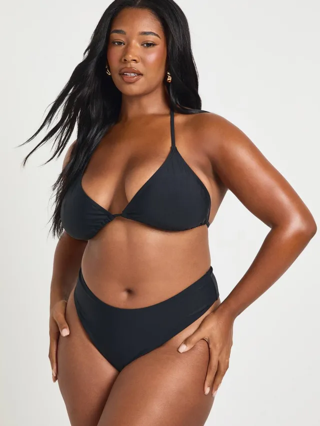 boohoo Dames Plus Essentials Effen Slip zwart, foto 2