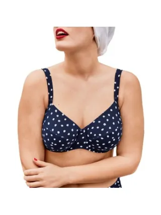 Rosa Faia Blue Dots Luna Big Cup Bikini Bra * Actie * Blauw