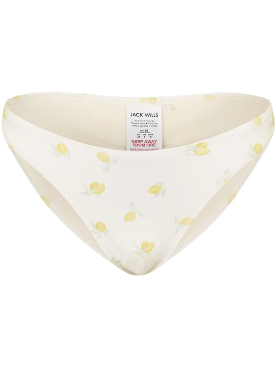Jack Wills Dames-tanga met hoge taille in de kleur Lemon (Wit/Geel), foto 2