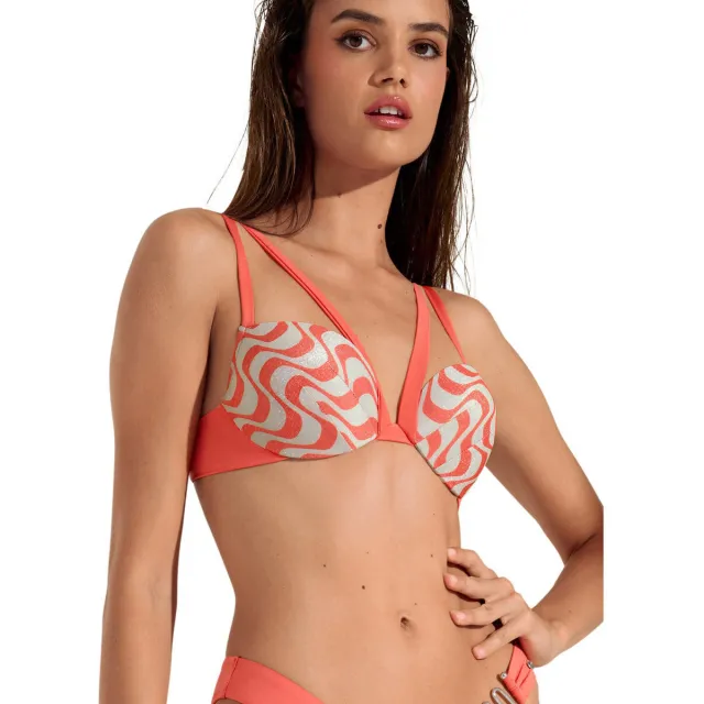 Lisca Iceland push-up-bikinitop oranje