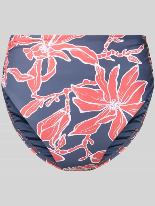 Barts High waist bikinibroekje met bloemige all-over print model 'Camolo' Blauw