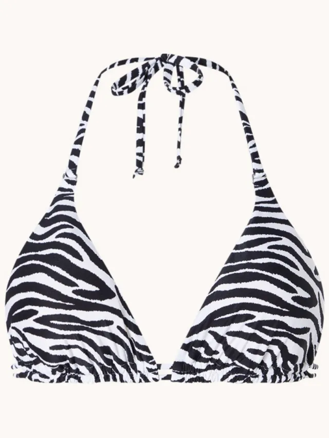 Beachlife Wild Zebra bikinitop zwart