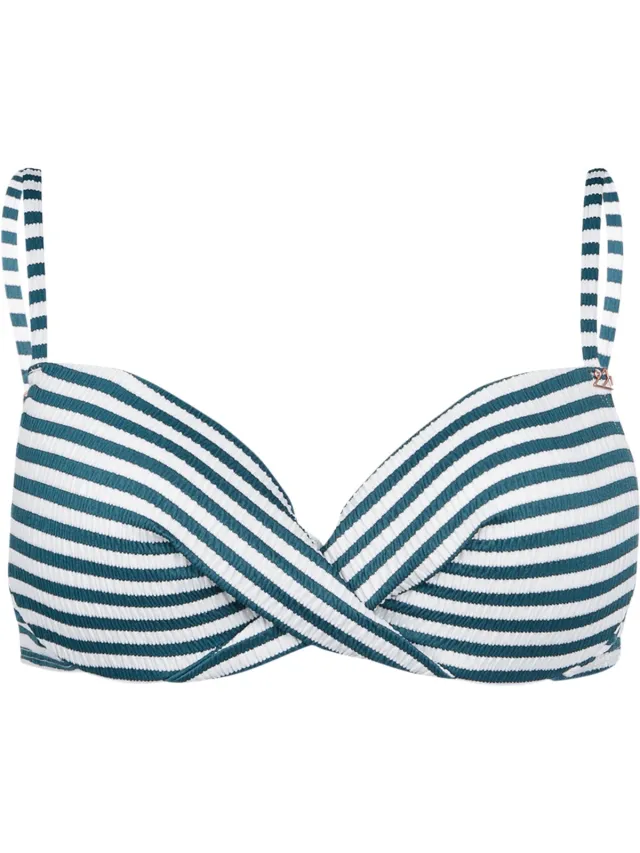 Brunotti Stefana-Stripe - Bikini Topje Snow - Wired Bikini Top Dames - Aanpasbare Bandjes - Mix & Match