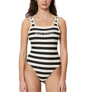 Marc O'Polo Stripe badpak zwart wit Zwart,Wit,Versch.kleure/Patroon