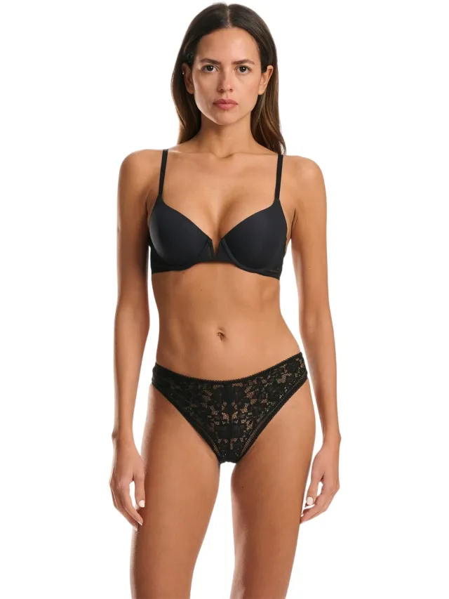 Wolford Bikinibroekjes met kant en middelhoge taille voor dames (Zwart)
