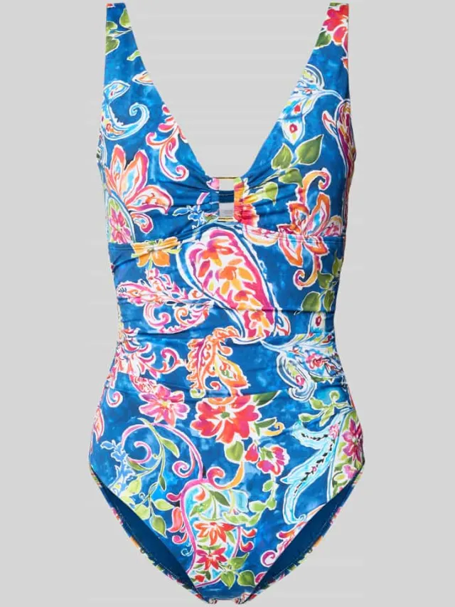 Lauren Ralph Lauren Badpak met all-over motief Donkerblauw