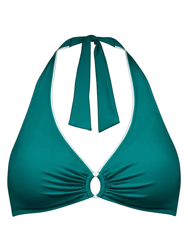 LIDEA Women's Sports Club Halter Bikini Top - Bikinitop - Cup: B, turkoois