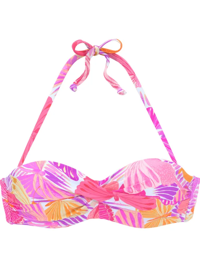 bandeaubikinitop met beugel roze, foto 2