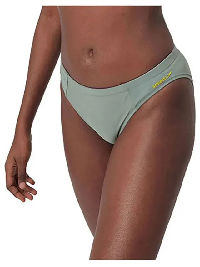 Speedo Solid Classic Bikinibroekje Groen XL Vrouw Soft Olive
