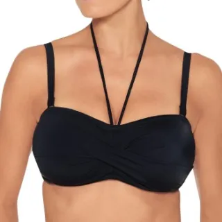Wiki Basic Bandeau Bikini Top Zwart,Groen