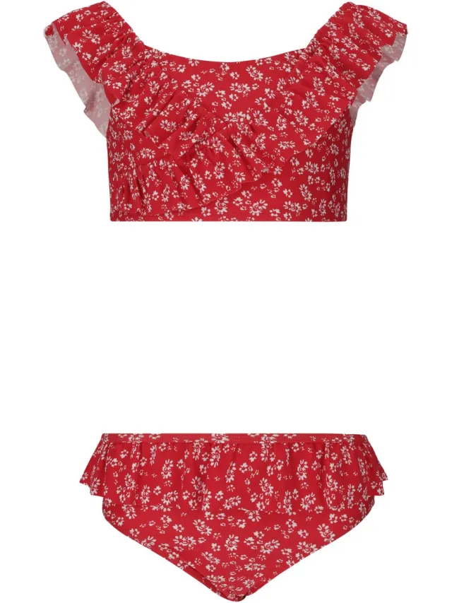 ZIGZAG Bikini Tropical rood-wit