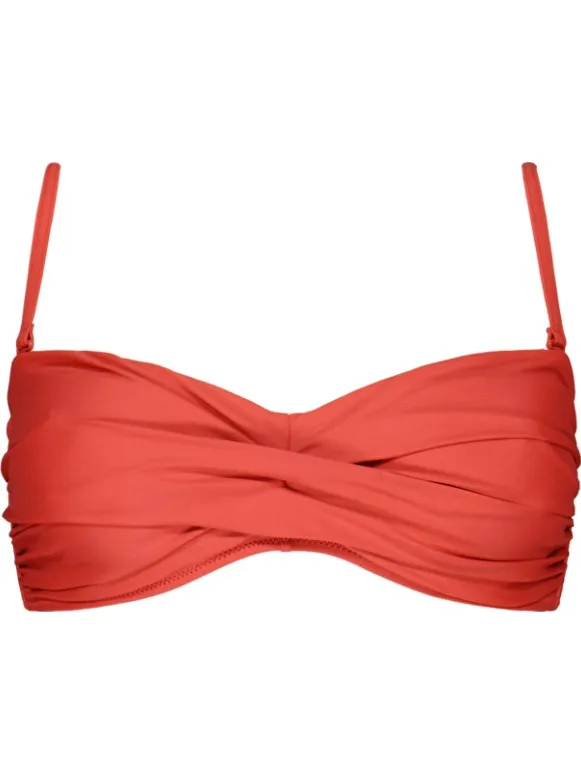 Barts Women's Kelli Twisted Bandeau - Bikinitop, rood