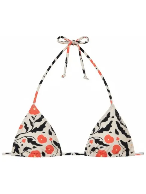 Hurley Women's Triangle Print - Bikinitop, wit