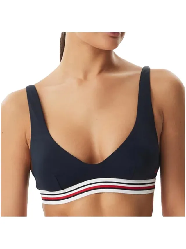 Tommy Hilfiger Stripe bikinitop blauw