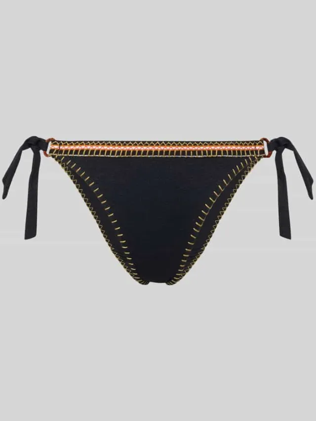 banana moon Bikinibroekje met vetersluiting, model 'SIMA SANTANY' Zwart