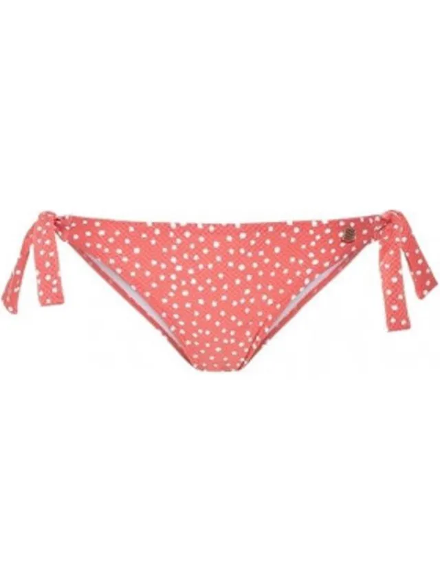 Beachlife bikinibroekje Low freckles zalmroze, wit