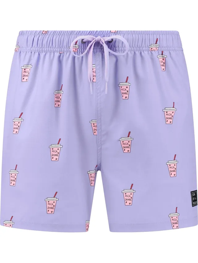 Son of a Beach Milkshake Lila Heren Zwembroek - Paars