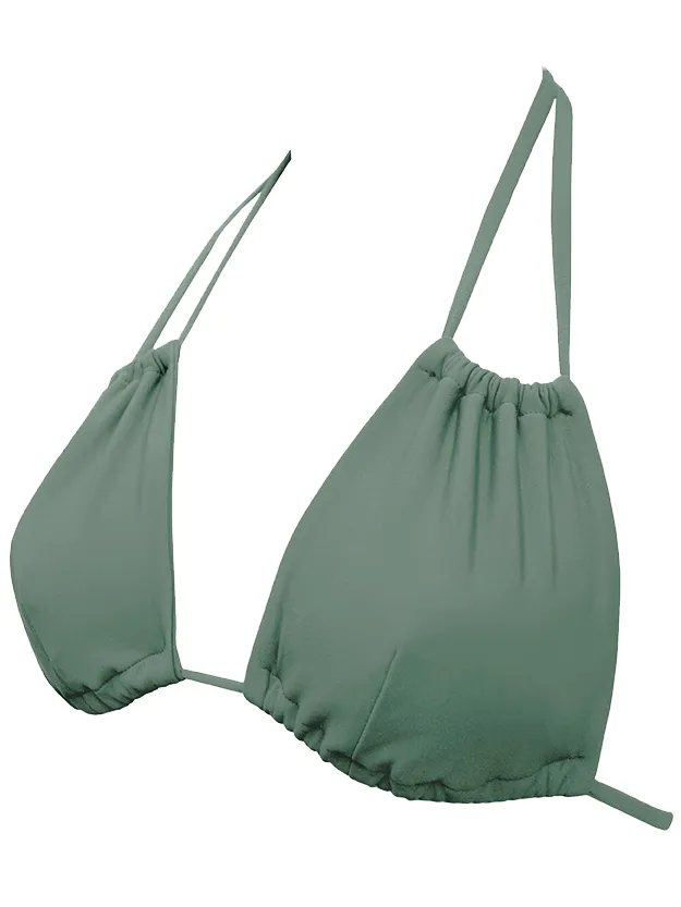 Anekdot dames vegan Bikinitop Low Versatile Saliegroen, foto 2