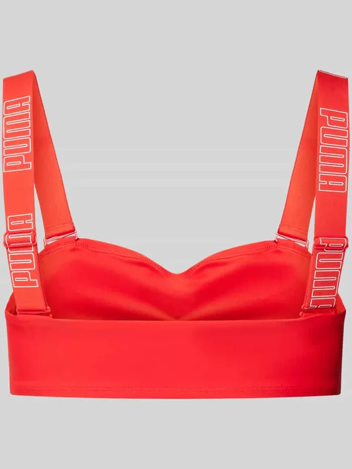 Puma Bikinitop in bustiermodel met logoprint rood, foto 2