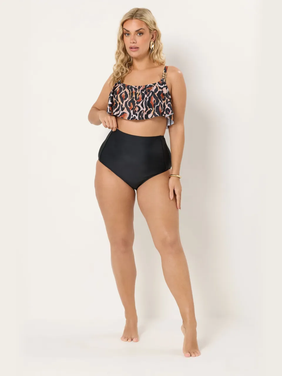 Yours Bikinibroekje Met Hoge Taille In Zwart Black