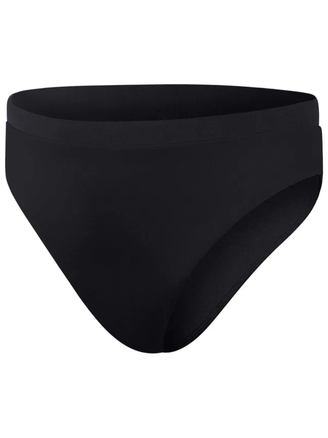 Speedo Zwembroekjes met hoge taille voor dames (Antraciet) Grijs