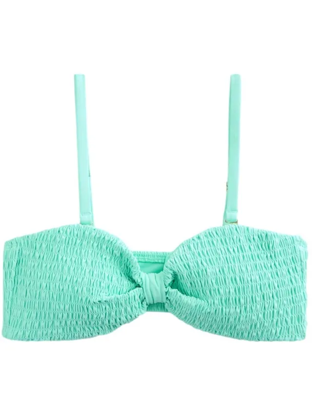 Next Dames - Gerimpelde bandeau-bikinitop - Groen Mint Green