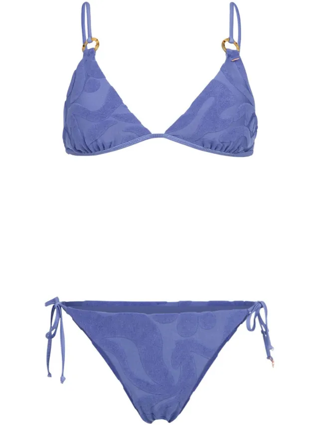 Brunotti Sunanda-Jacquard triangel bikiniset blauw