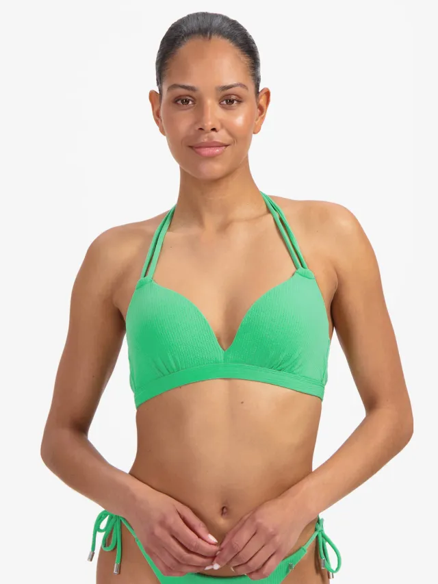 Beachlife halter bikinitop groen