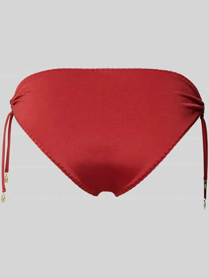 Watercult Bikinibroekje met zijdelingse rijgvetering donkerrood, foto 2
