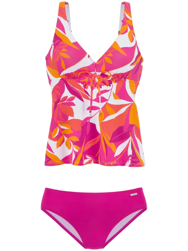 beugeltankini roze met oranje, foto 2