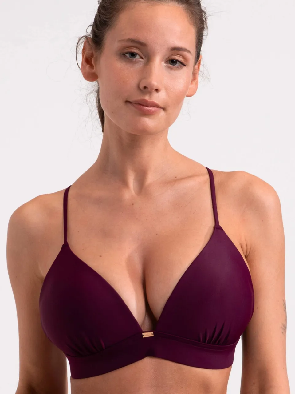 Sam Friday Drift voorgevormde triangel bikinitop donkerrood