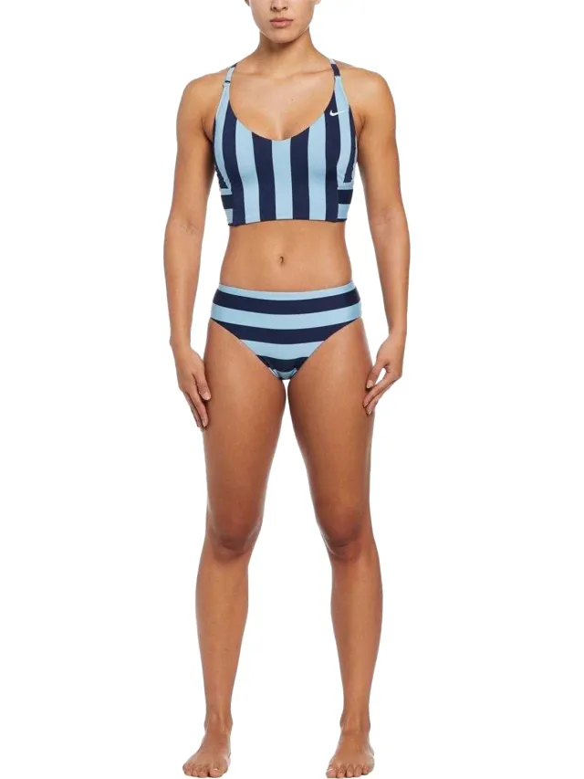 Nike Dames/Dames Bikinibroekje met Horizontale Streep (Middernacht marine) Marineblauw/Blauw