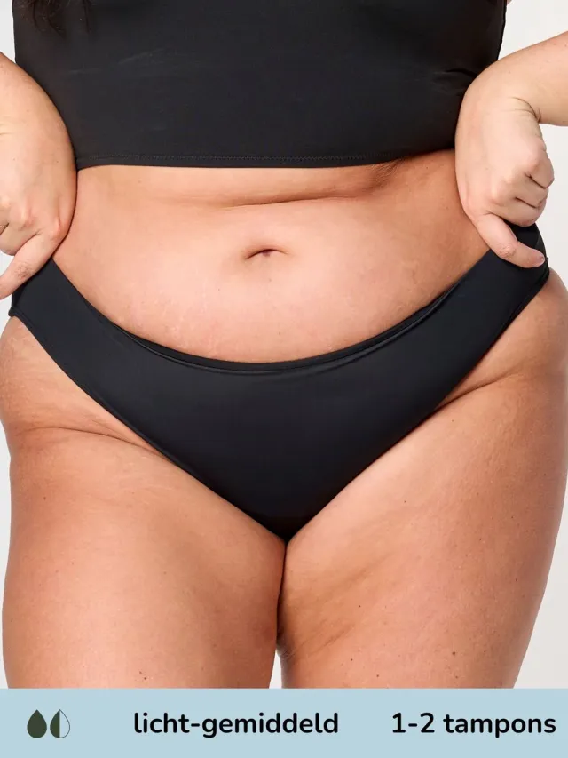 moodies period undies Moodies menstruatie zwemkleding licht/gem. - Bikini Broekje Zwart
