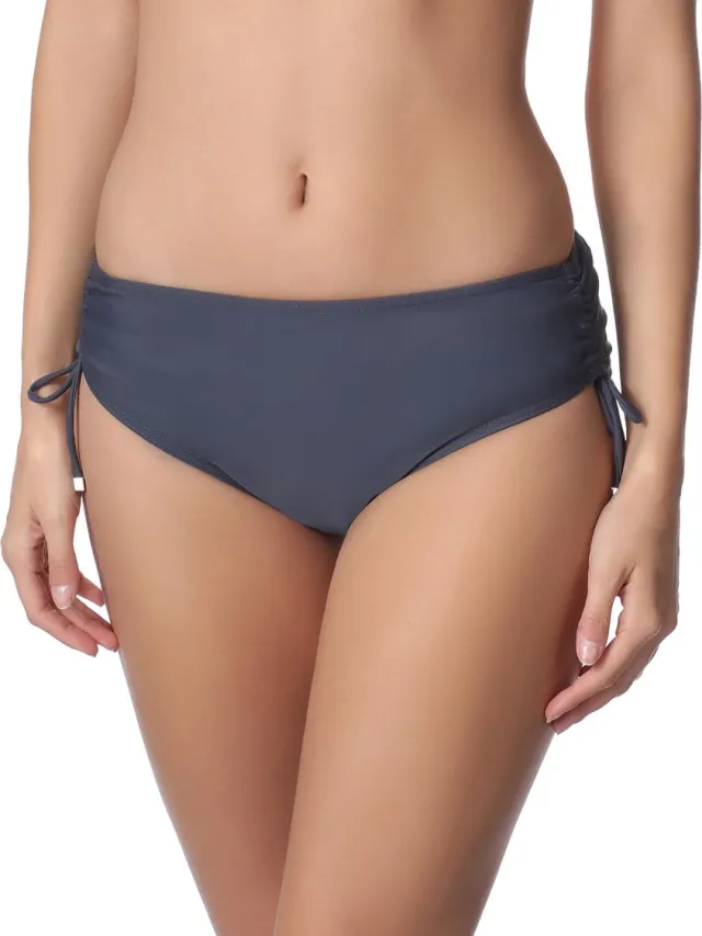 Merry Style Bellivalini MS-VO-M30 Dames Zwembroek - Zwemshorts - Bikinibroekje - Elastische tailleband - Polyamide & Elastaan - Grafiet (9154) - 42