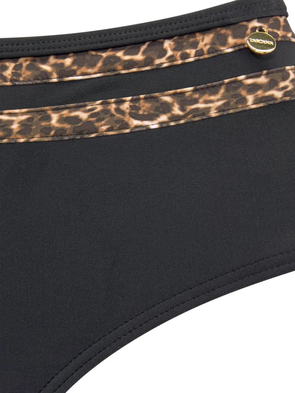 Highwaist bikinibroekje zwart/luipaard, foto 3