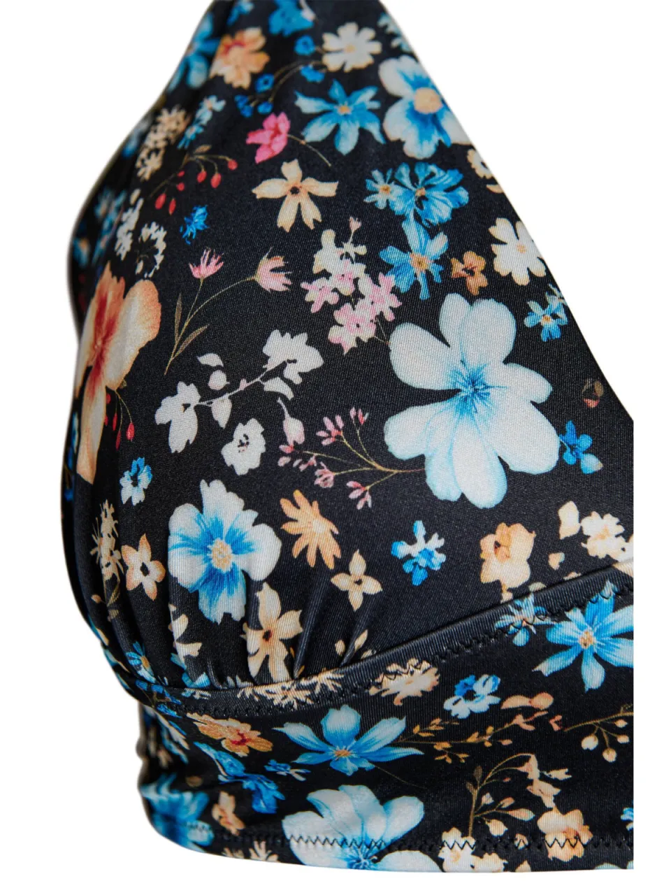 Zizzi CAANNE voorgevormde triangel bikinitop zwart/multi, foto 6