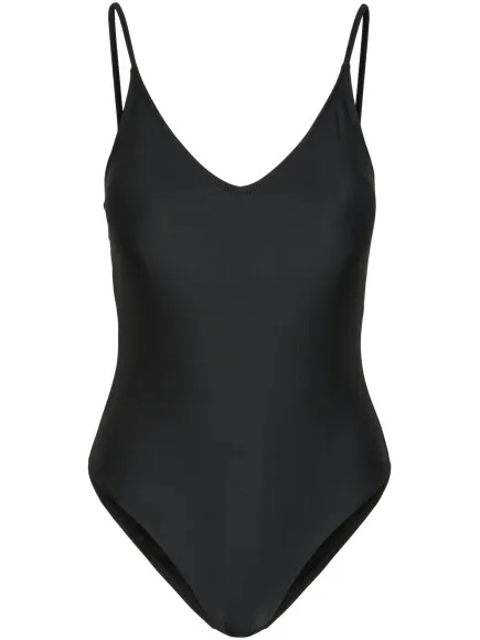Pieces Dames badpak pcbaomi ronde hals effen zwart, foto 2