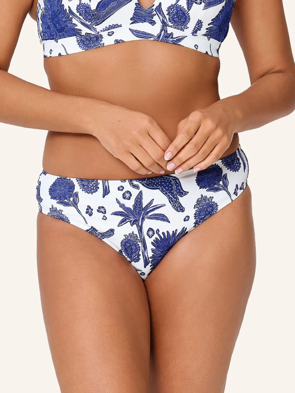 Lingadore bikinibroekje wit/blauw, foto 5