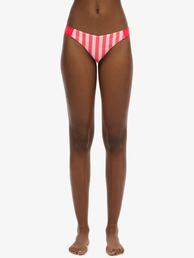 Superdry Cheeky bikinibroekje met strepen - Dames - Badpakken pink stripe
