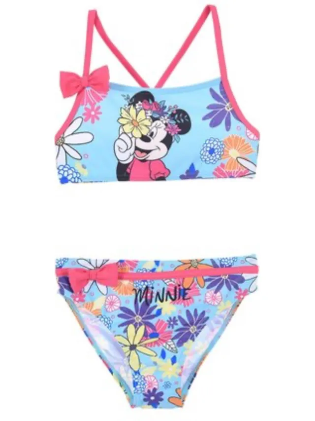 Disney Minnie Mouse Bikini - Flowers - Blauw - Tot 4 jaar