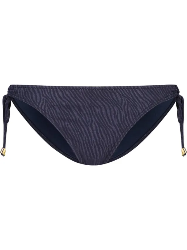 Cyell Midnight Zebra laag bikinibroekje Donkerblauw maat 38 (M)