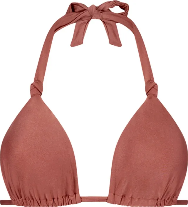 Beachlife Chocolate Shine triangel bikinitop Roze, bruin