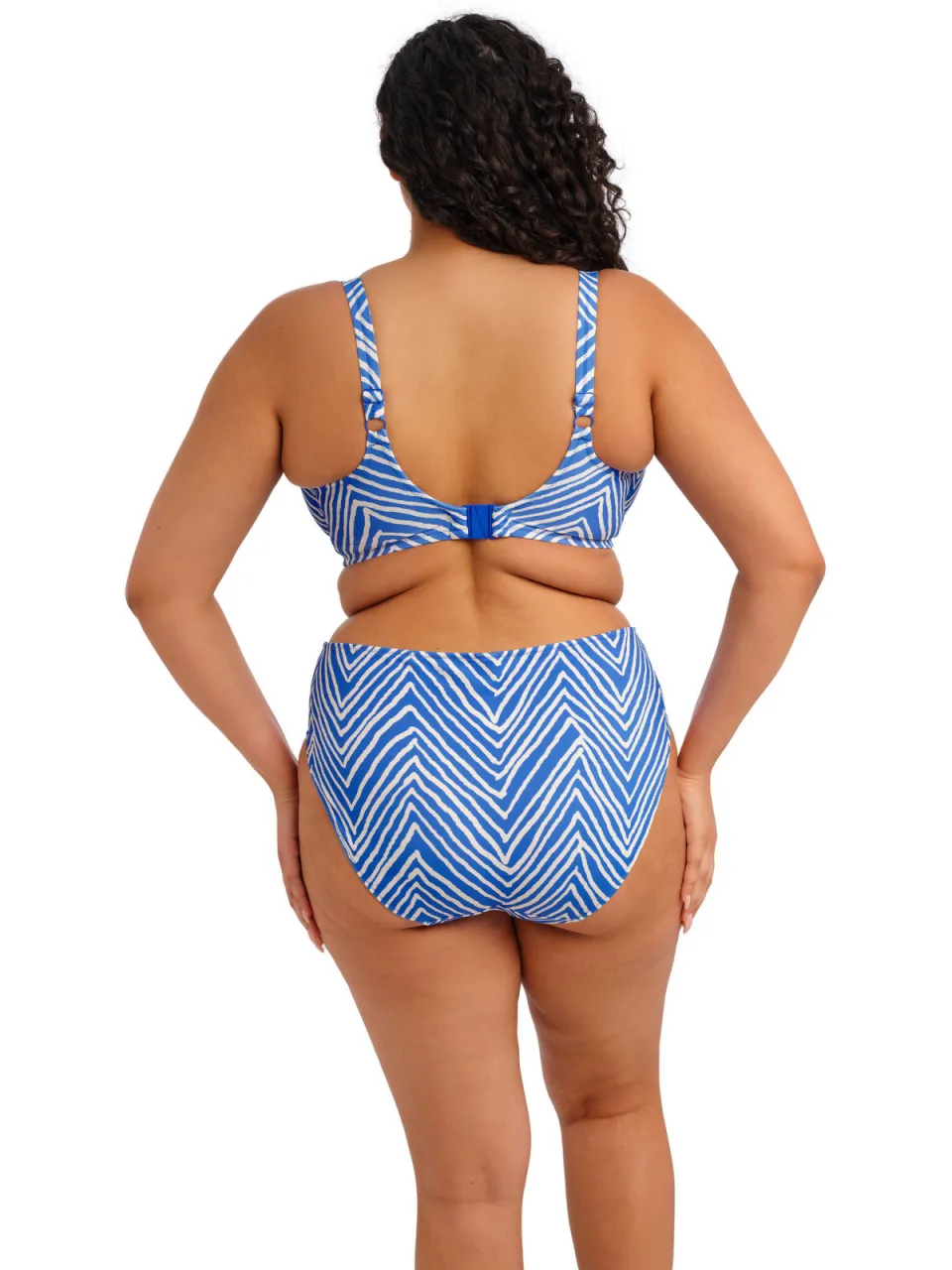 Elomi high waist bikinibroekje Fiji Falls blauw/wit, foto 3