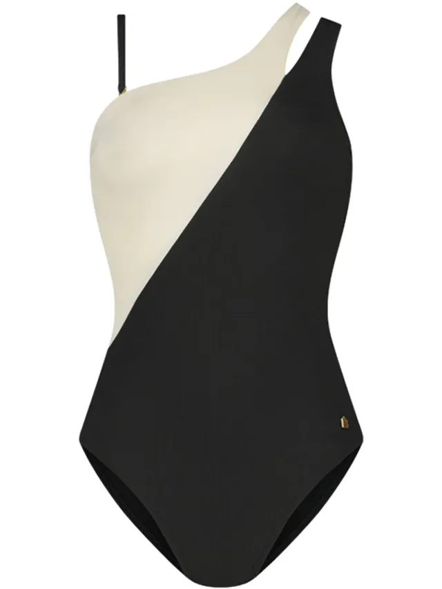 Cyell Vanilla & Black Dames Bikinitop – Zwart/Wit – Maat 36C – Dames Badmode