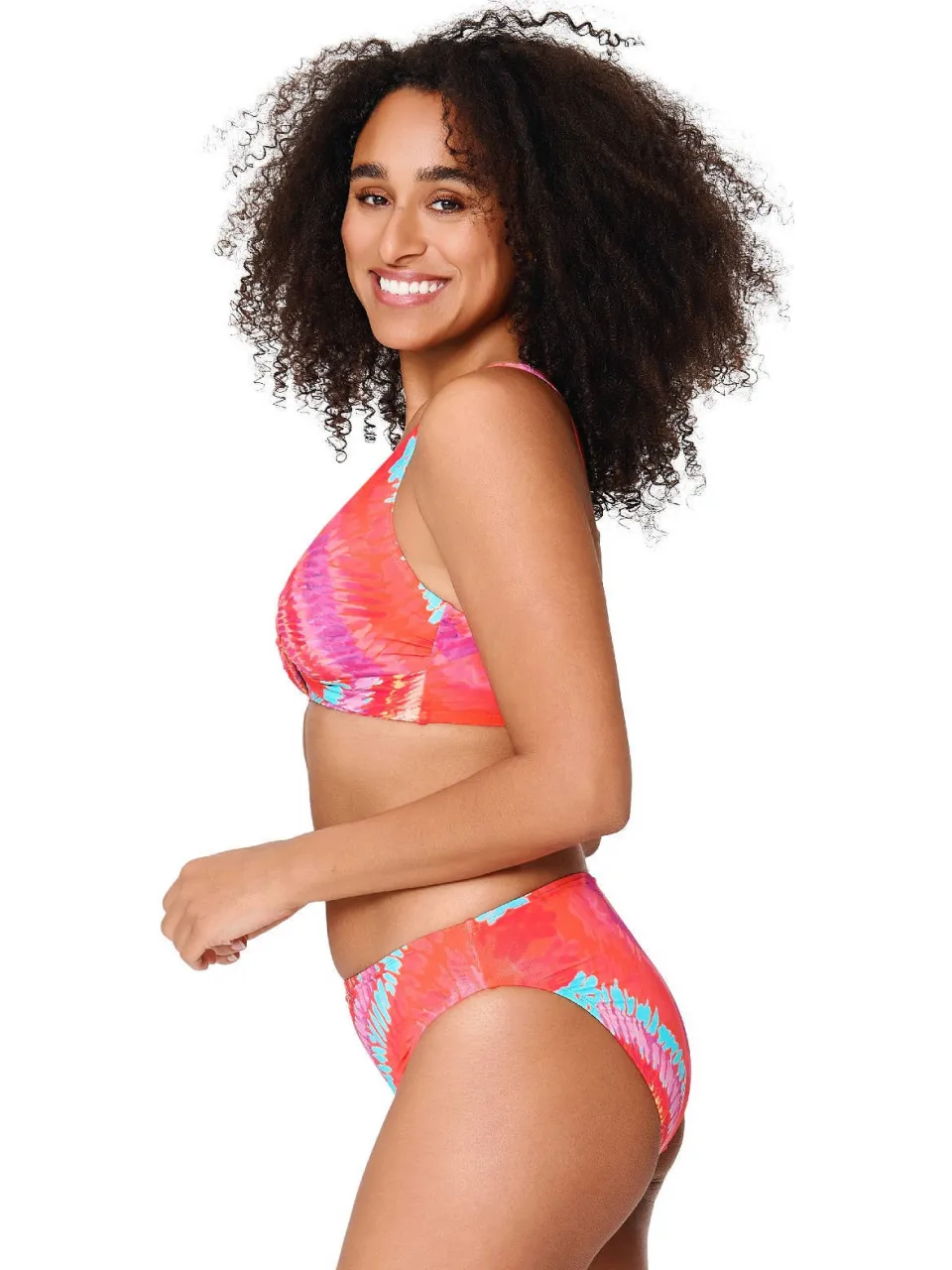 Lingadore bikinibroekje koraalrood/turquoise, foto 6